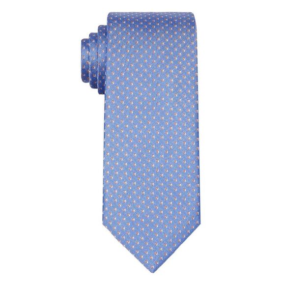 Michael Kors Mens Classic Design Plaid Tie Blue Size Regular
